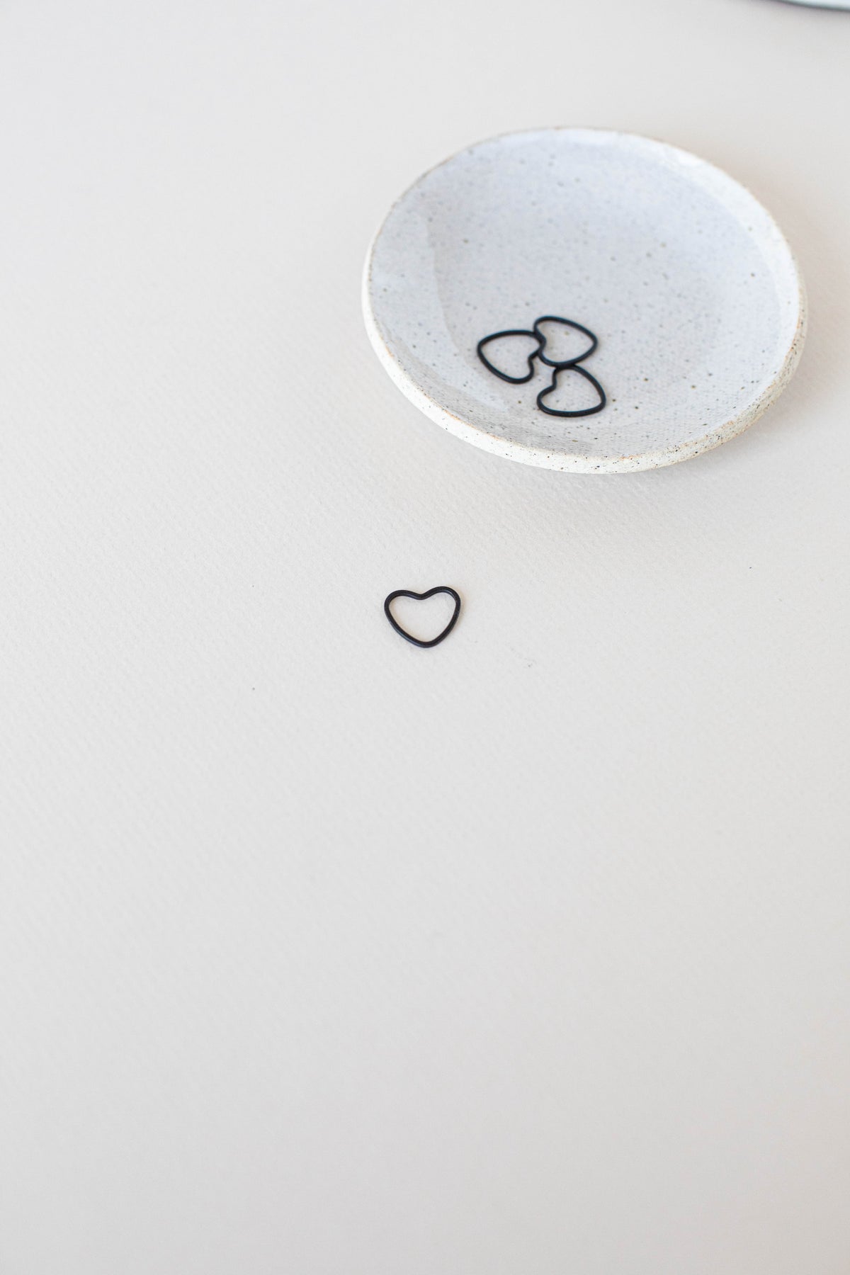 Minimal 14K Gold Stitch Markers - Heart