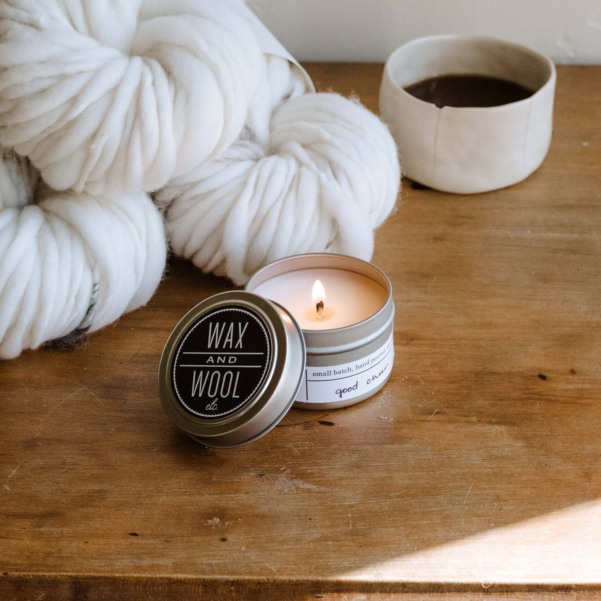 Wax and Wool Travel Tin Candle *Holiday Edition