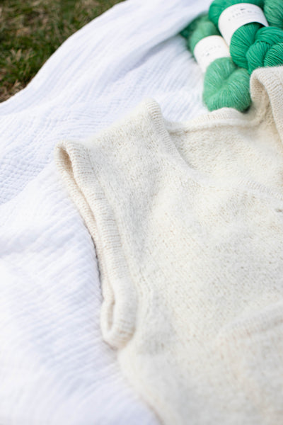 Teddy Vest Yarn Bundle - Som Aran + Fields Boucle