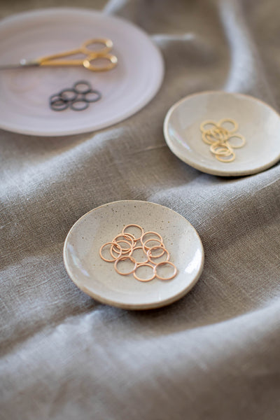 Minimal 14K Gold Stitch Markers - Round