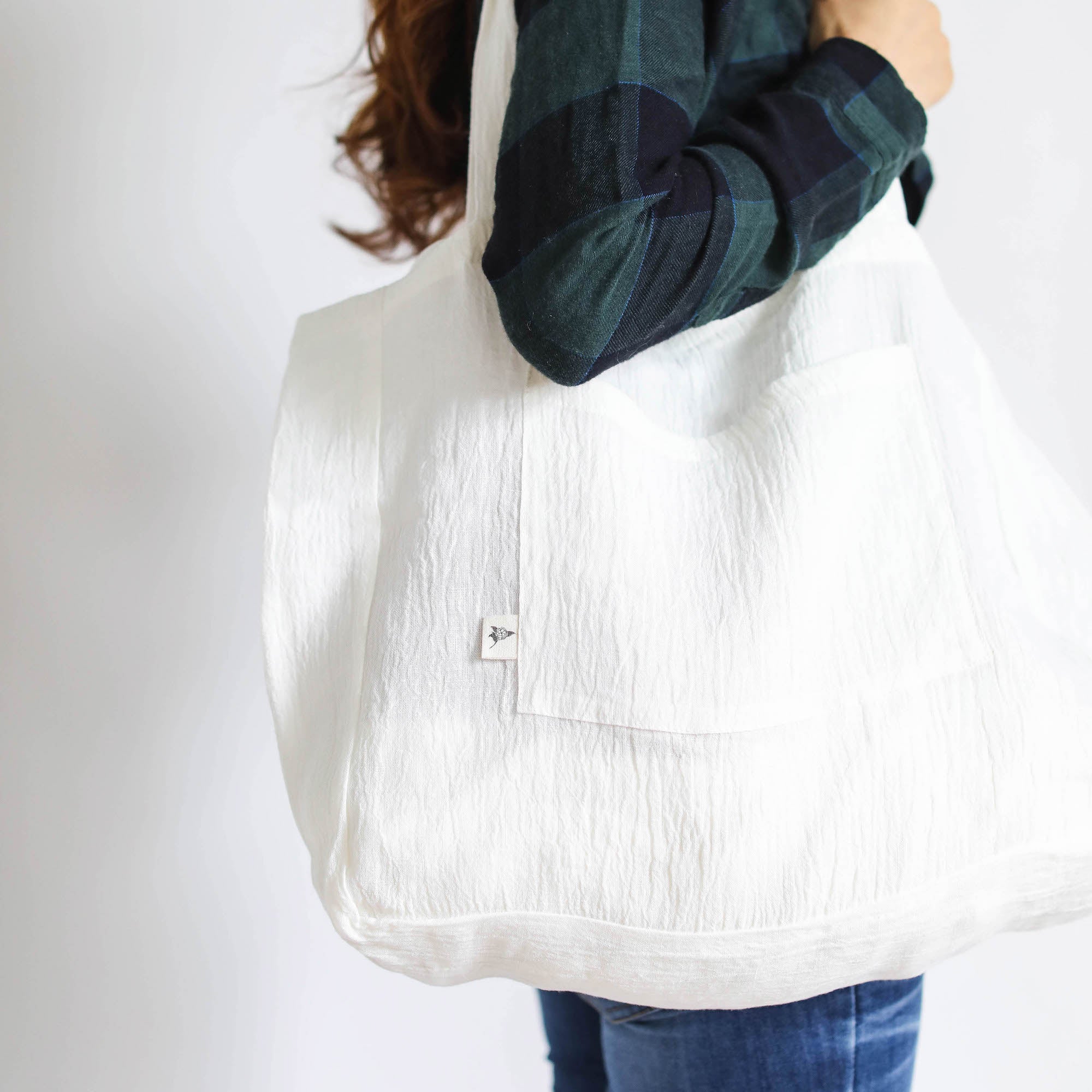 CFC Crinkle Linen Tote Bag – Camellia Fiber Company