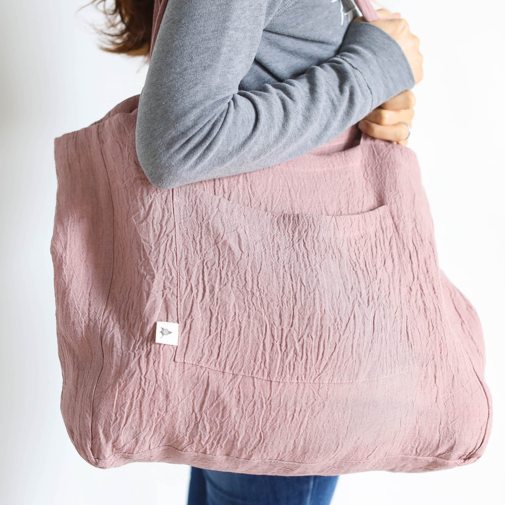CFC Crinkle Linen Tote Bag – Camellia Fiber Company