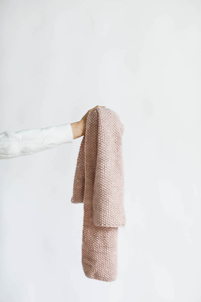 Camellia Seed Stitch Scarf Pattern
